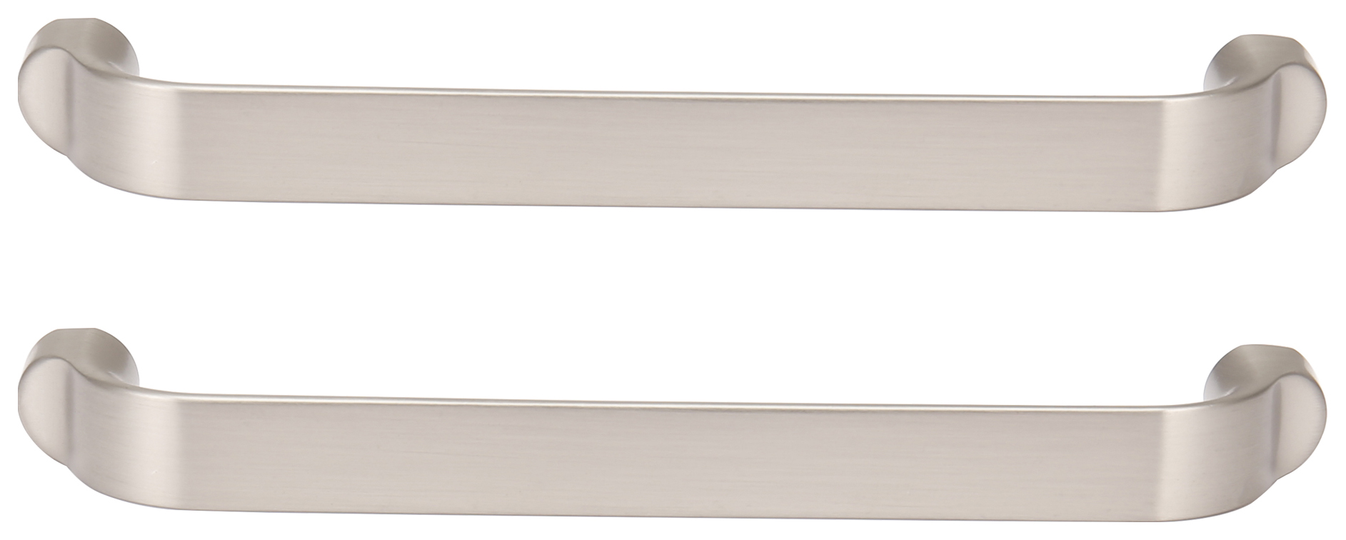 Image of Straight Cabinet Handle Satin Nickel 140mm - Pack of 2