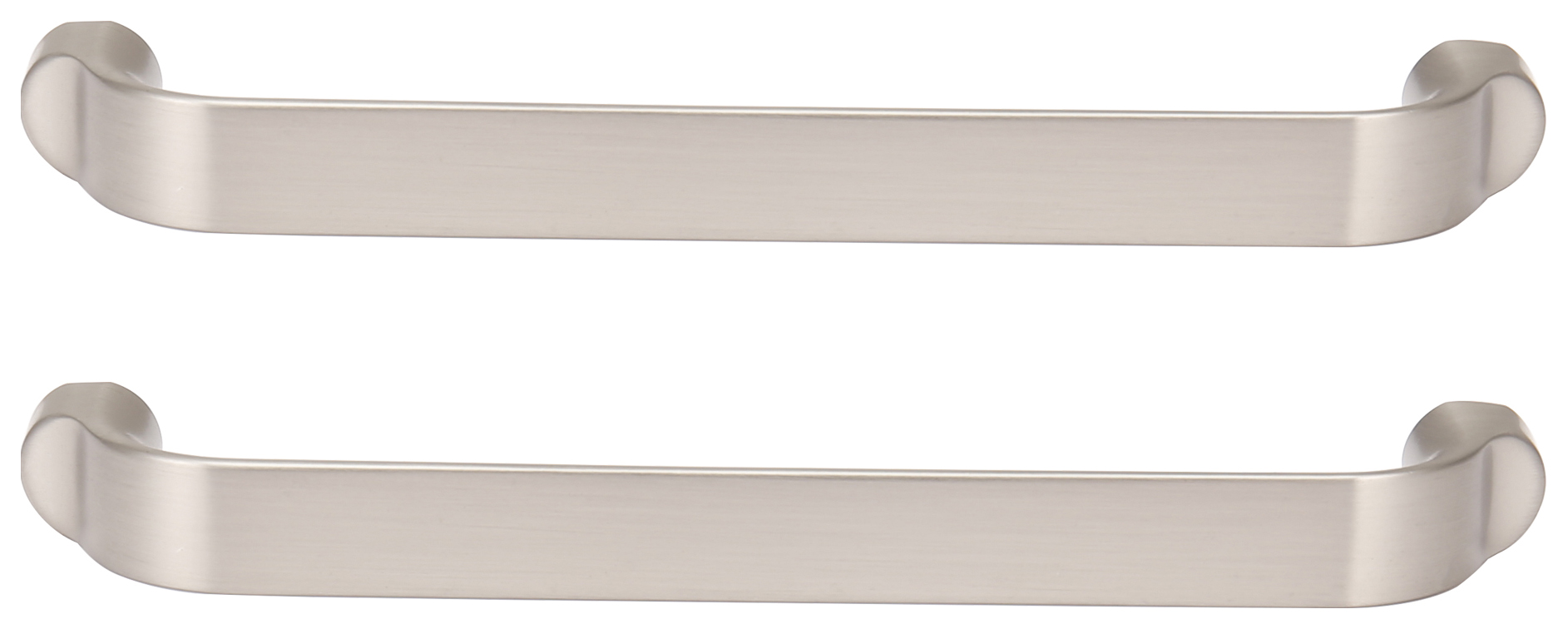 Wickes Straight Satin Nickel Cabinet Handle - 140mm - Pack of 2