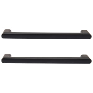Flat Cabinet Handle Pearl Black 140mm - Pack of 2