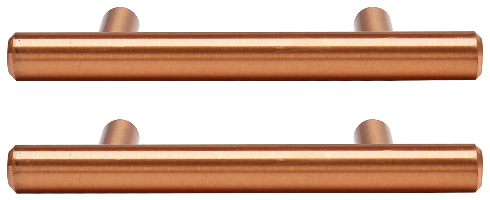 Image of T Bar Cabinet Handle Rose Gold 115mm - Pack of 2
