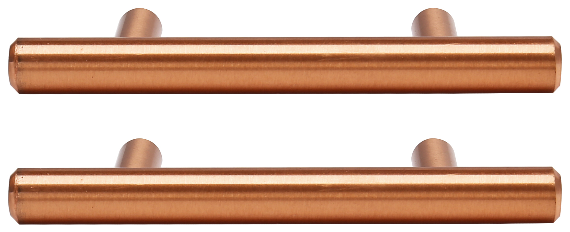 Wickes T-Bar Rose Gold Cabinet Handle - 115mm - Pack of 2