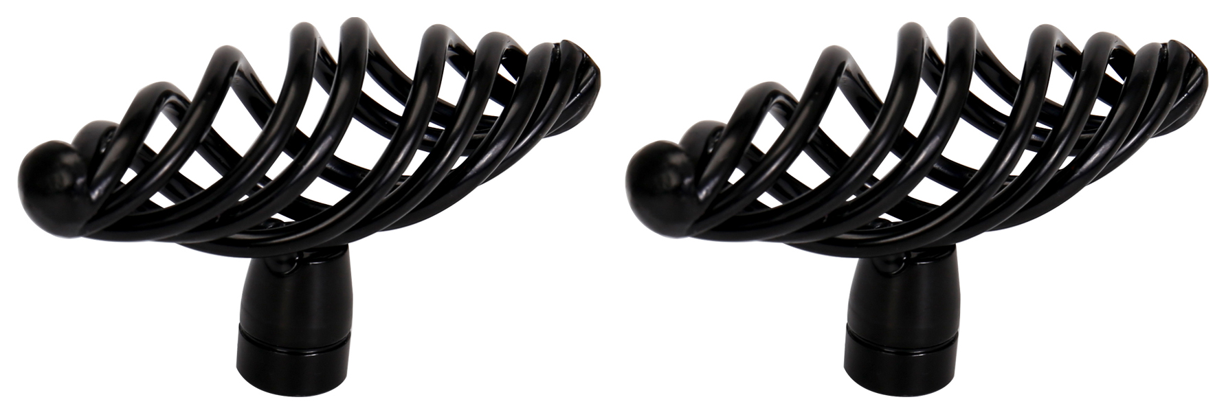 Birdcage Cabinet Knob Black 76mm - Pack of 2