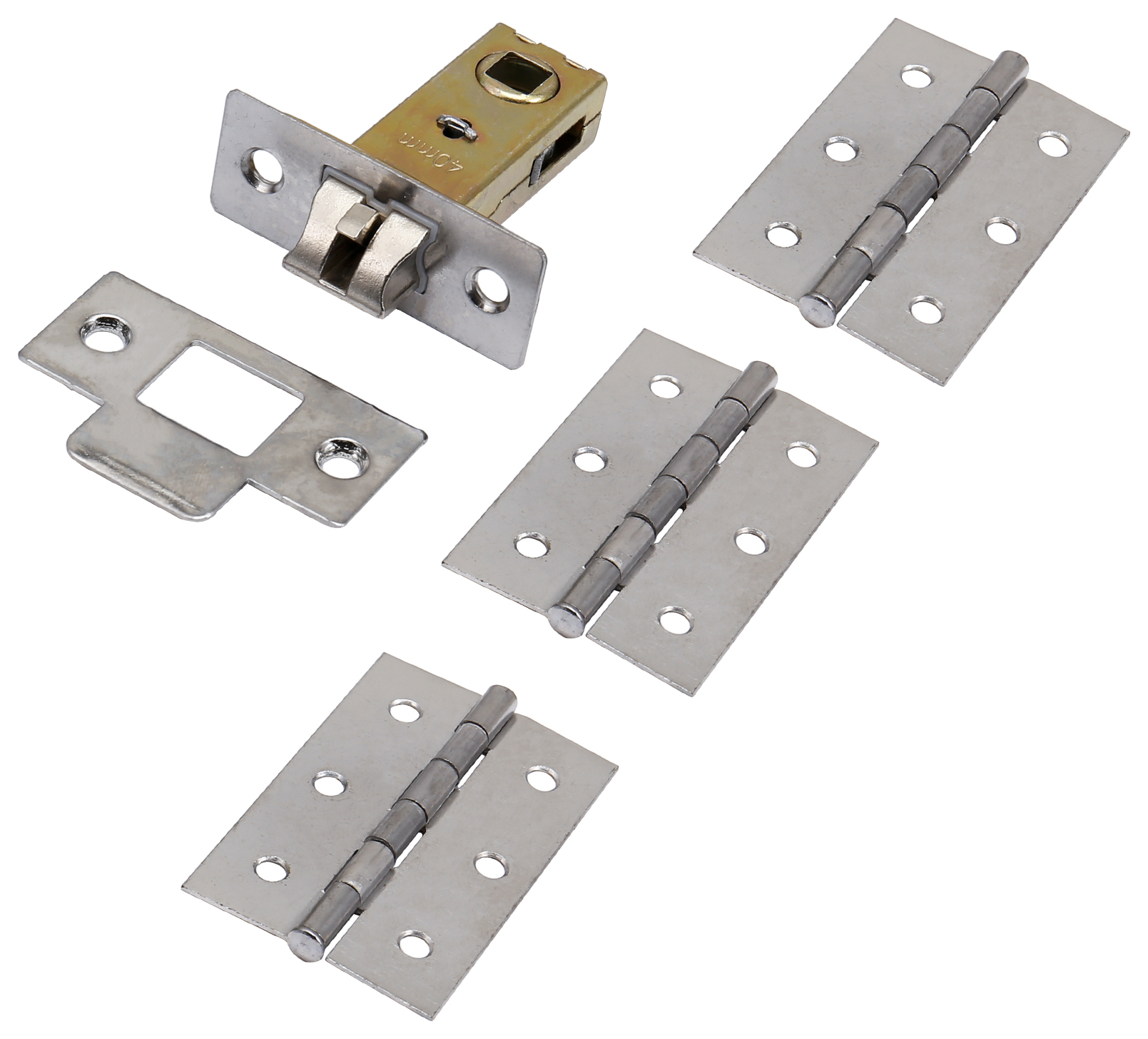 Light Duty Hinge & Latch Pack - Polished Chrome