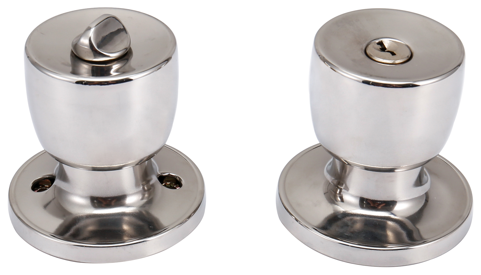 Entrance Door Knob Chorme - 1 Pair