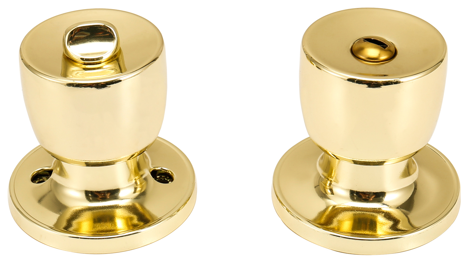 Privacy Polished Brass Door Knob - 1 Pair