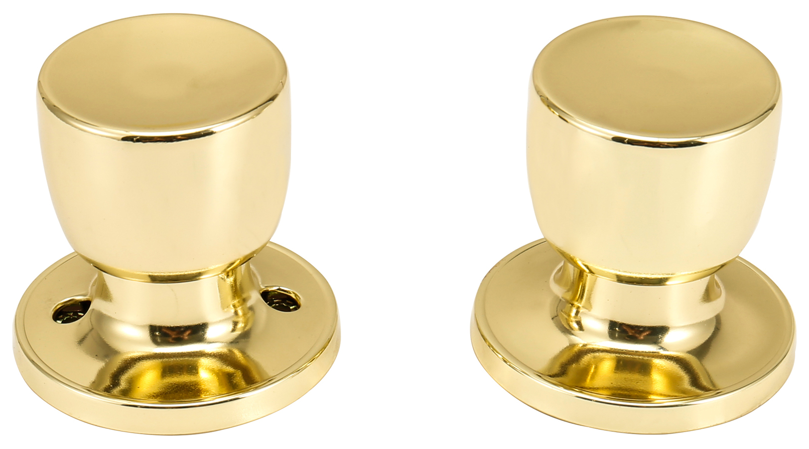 Passage Polished Brass Door Knob - 1 Pair