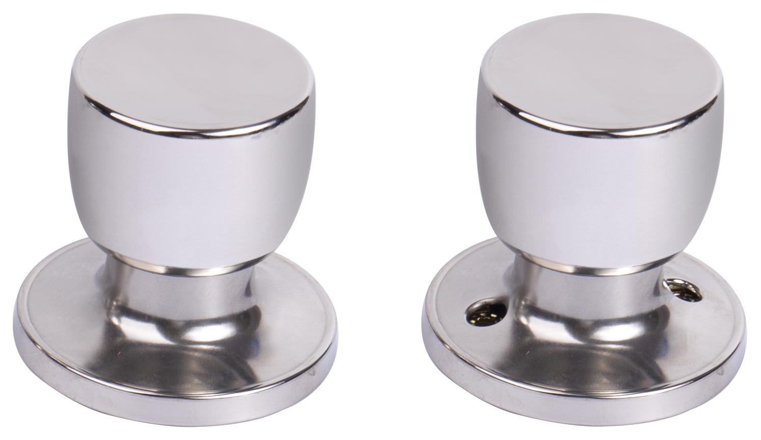 Passage Door Knob Chrome - 1 Pair