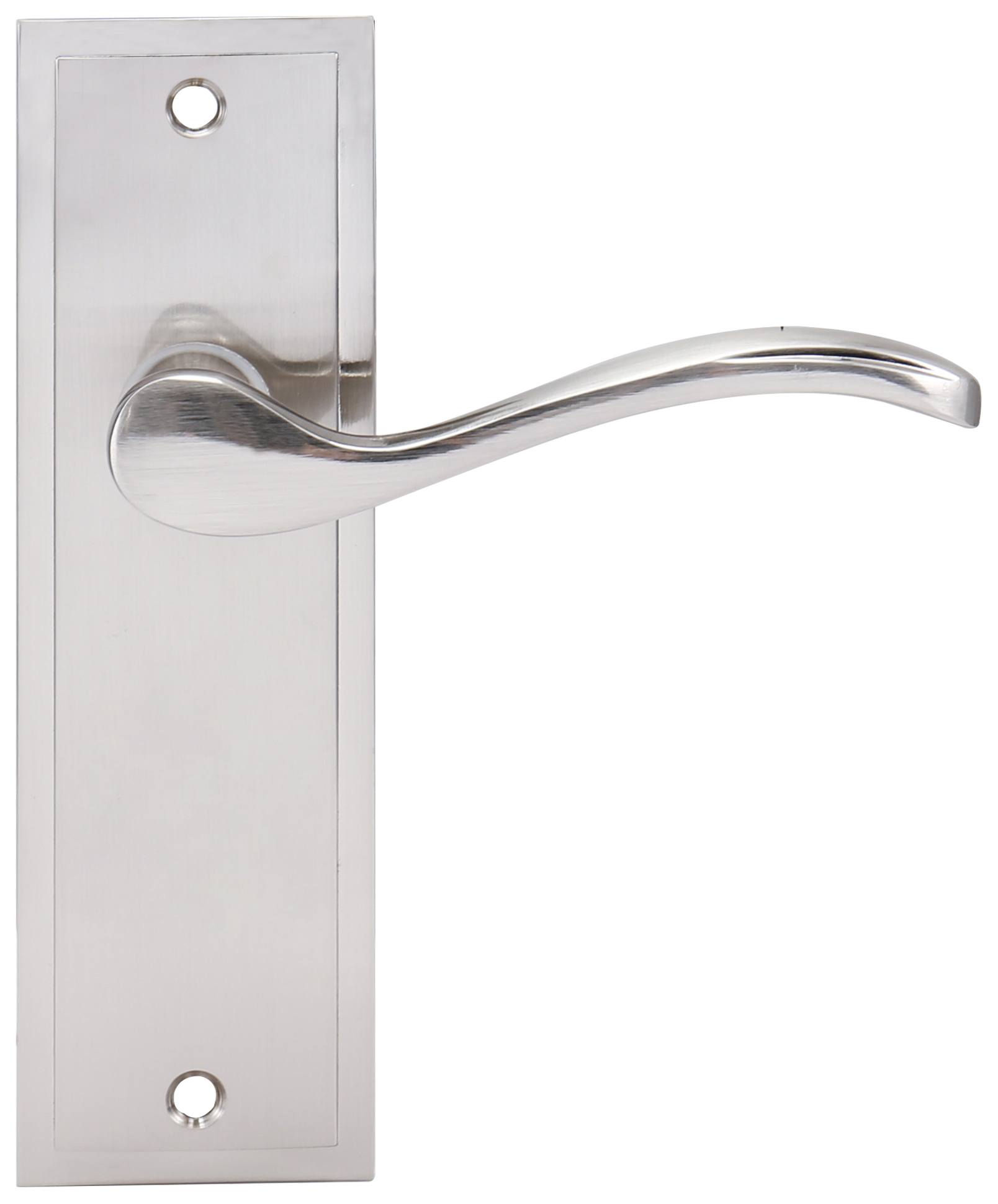 Lisbon Satin Nickel Latch Door Handle - 1 Pair