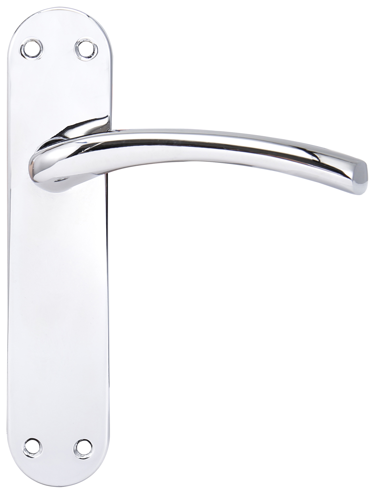 Image of Oslo Polished Chrome Latch Door Handle - 1 Pair