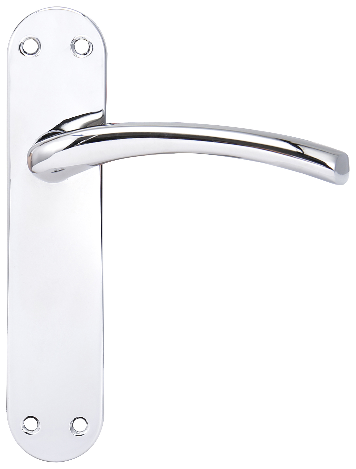 Oslo Polished Chrome Latch Door Handle - 1 Pair