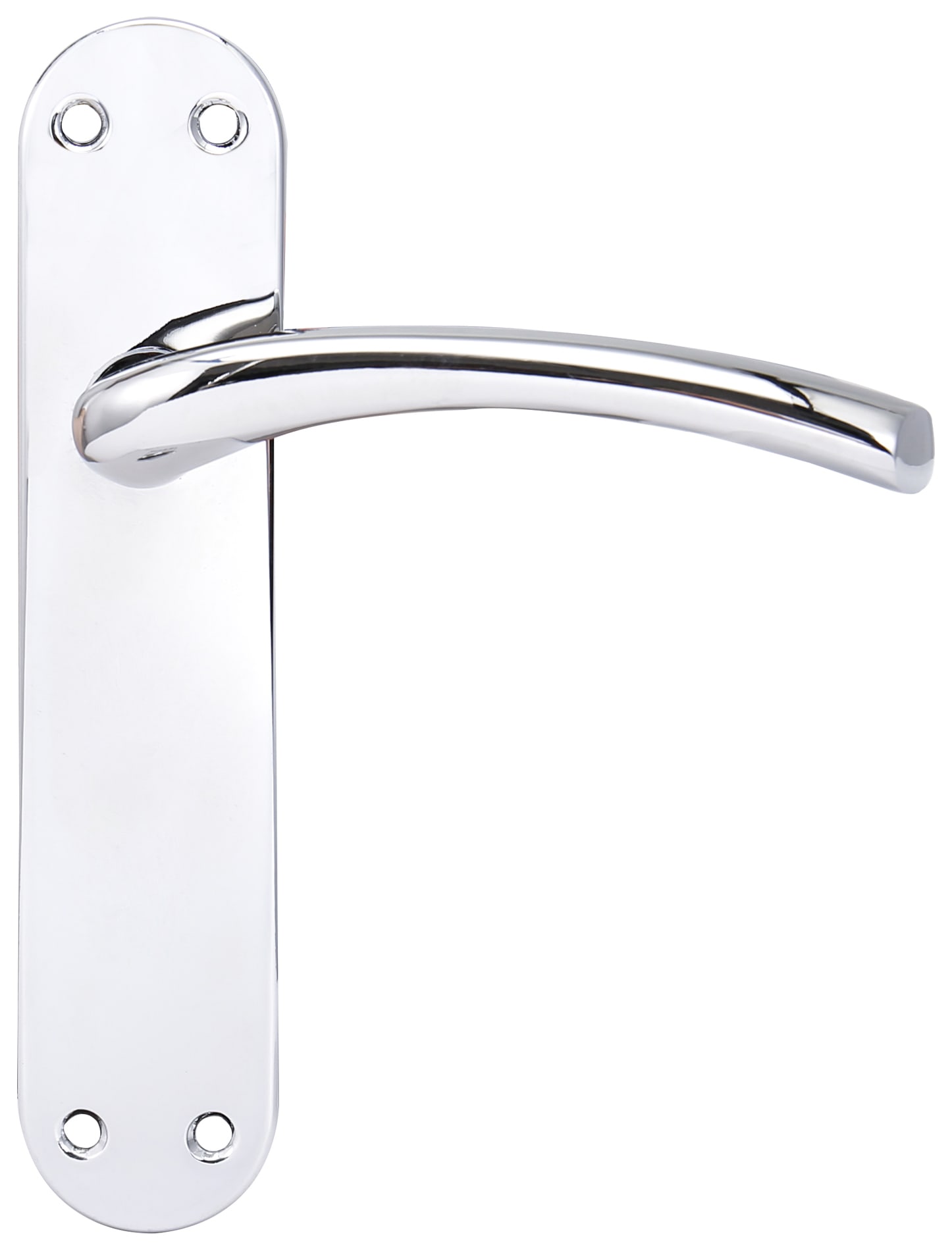 Oslo Polished Chrome Latch Door Handle 1 Pair Wickes.co.uk