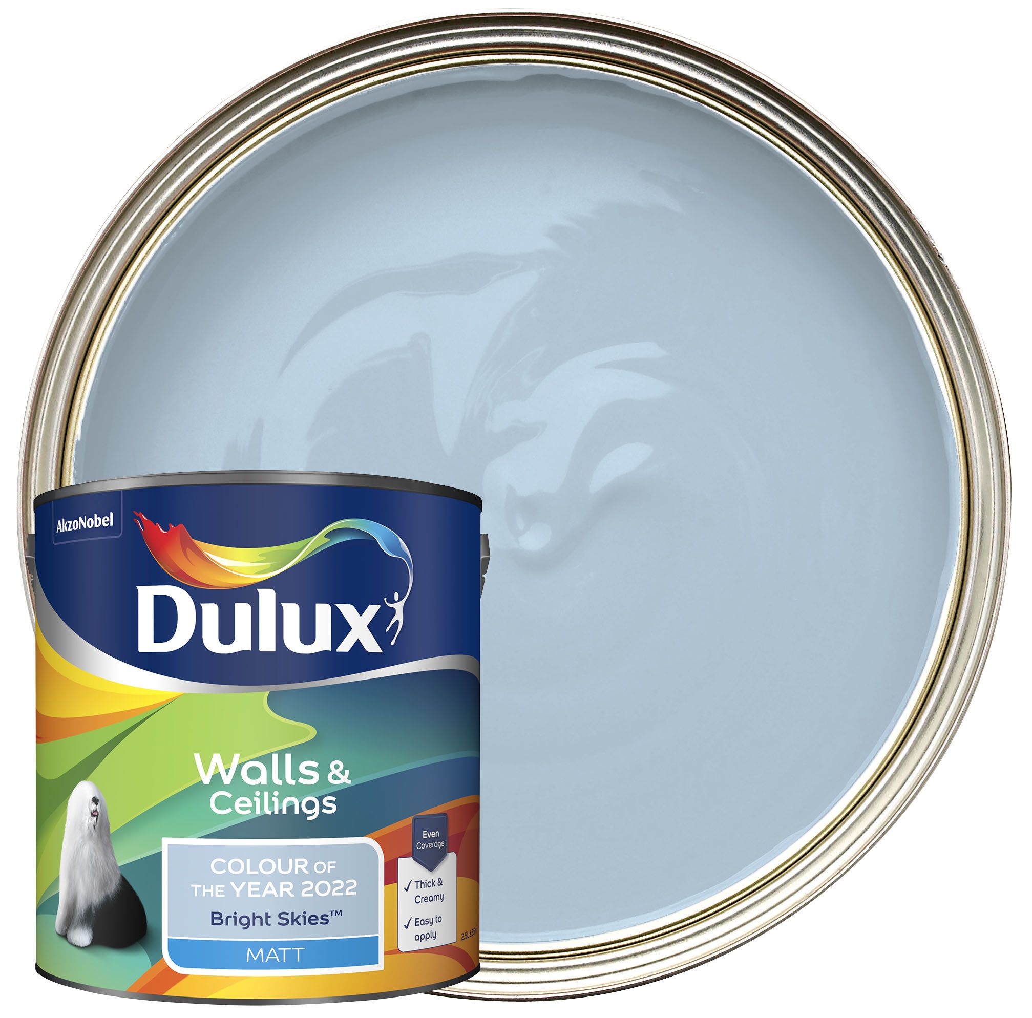 Dulux Matt Emulsion Paint - Bright Skies- 2.5L