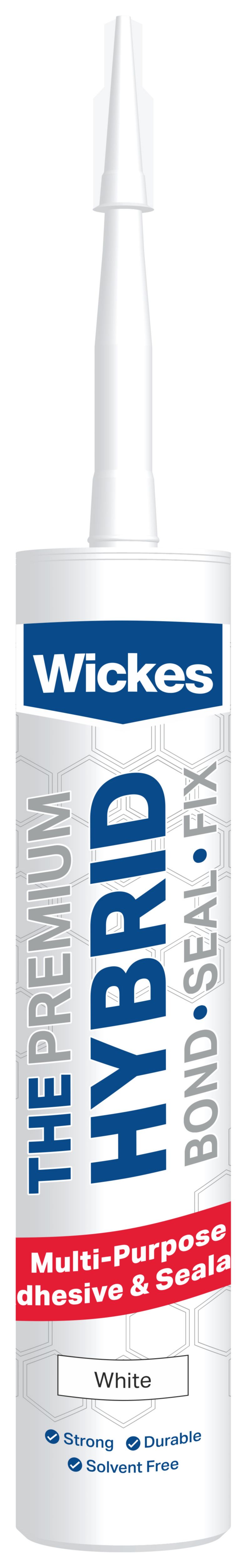 Wickes White Hybrid Sealant & Adhesive - 290ml