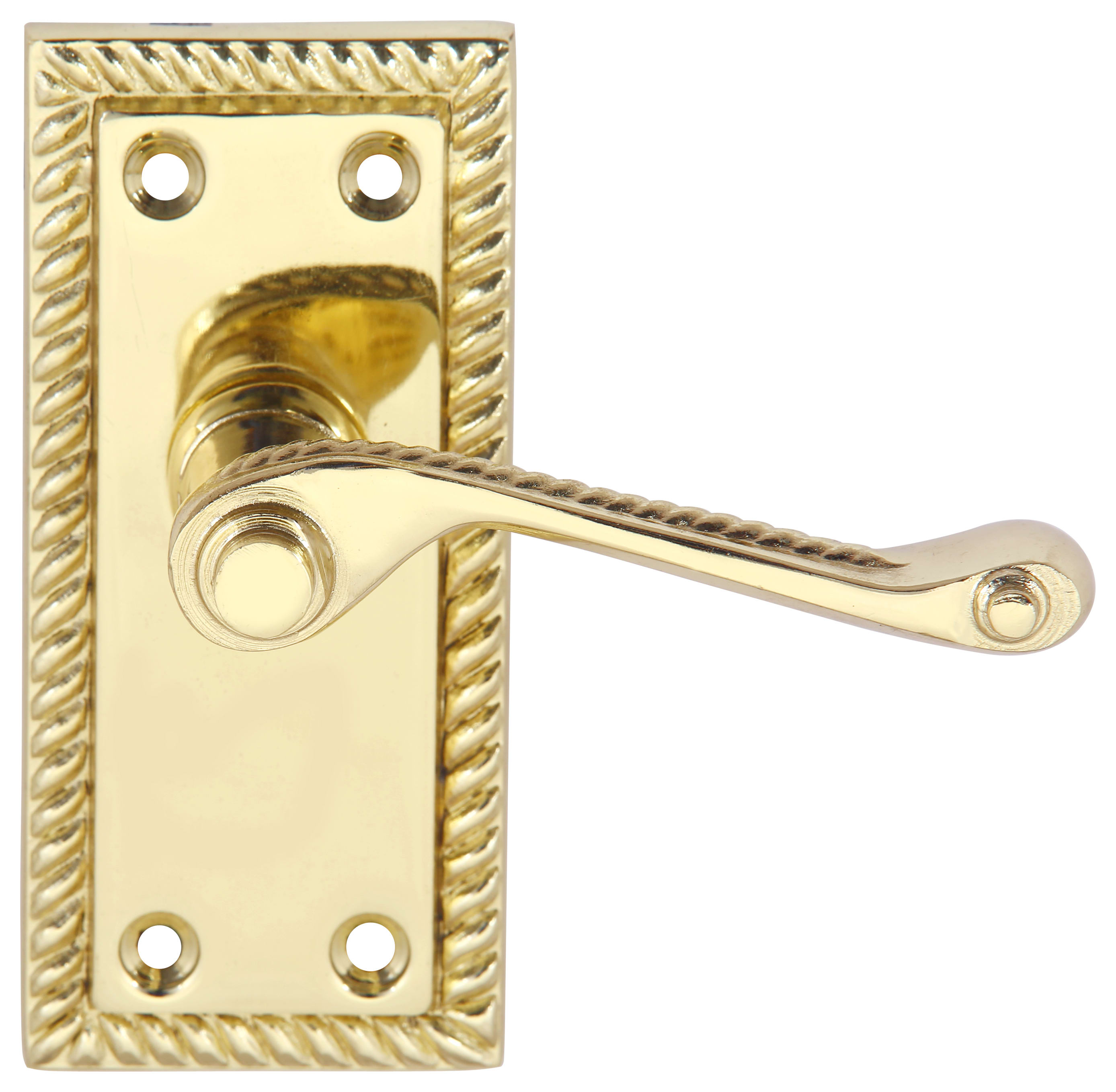 Cheshire Brass Latch Door Handle 1 Pair Wickes.co.uk