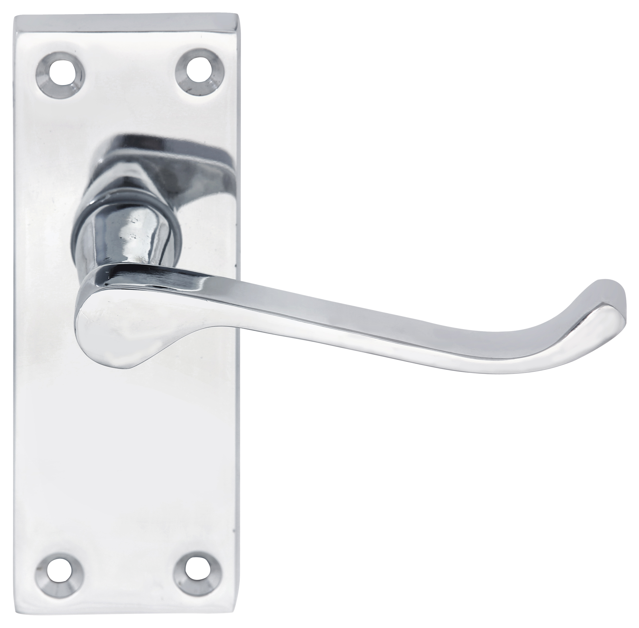 Image of Victorian Scroll Chrome Latch Door Handle - 3 Pairs
