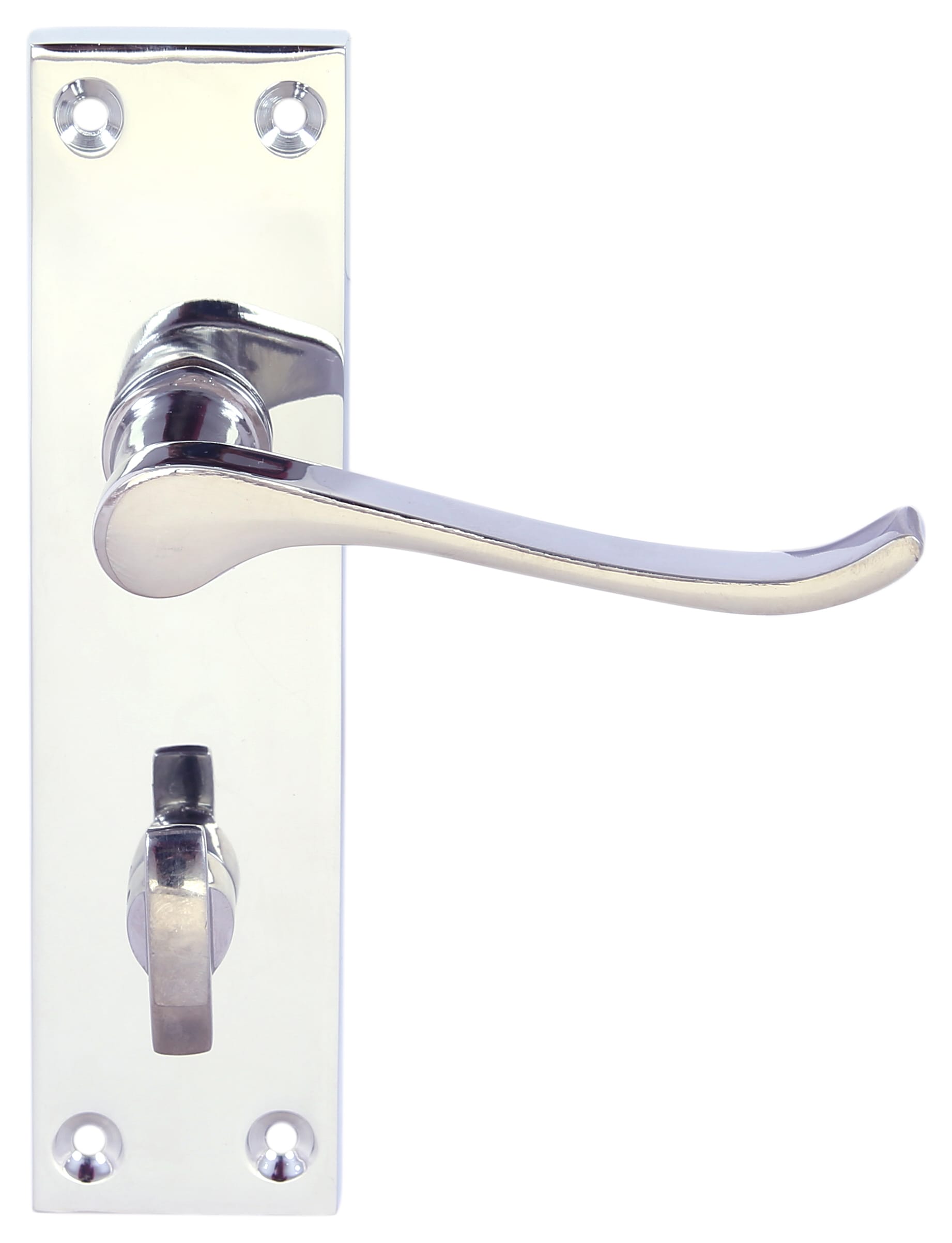 Victorian Scroll Chrome Bathroom Door Handle 1 Pair Wickes.co.uk