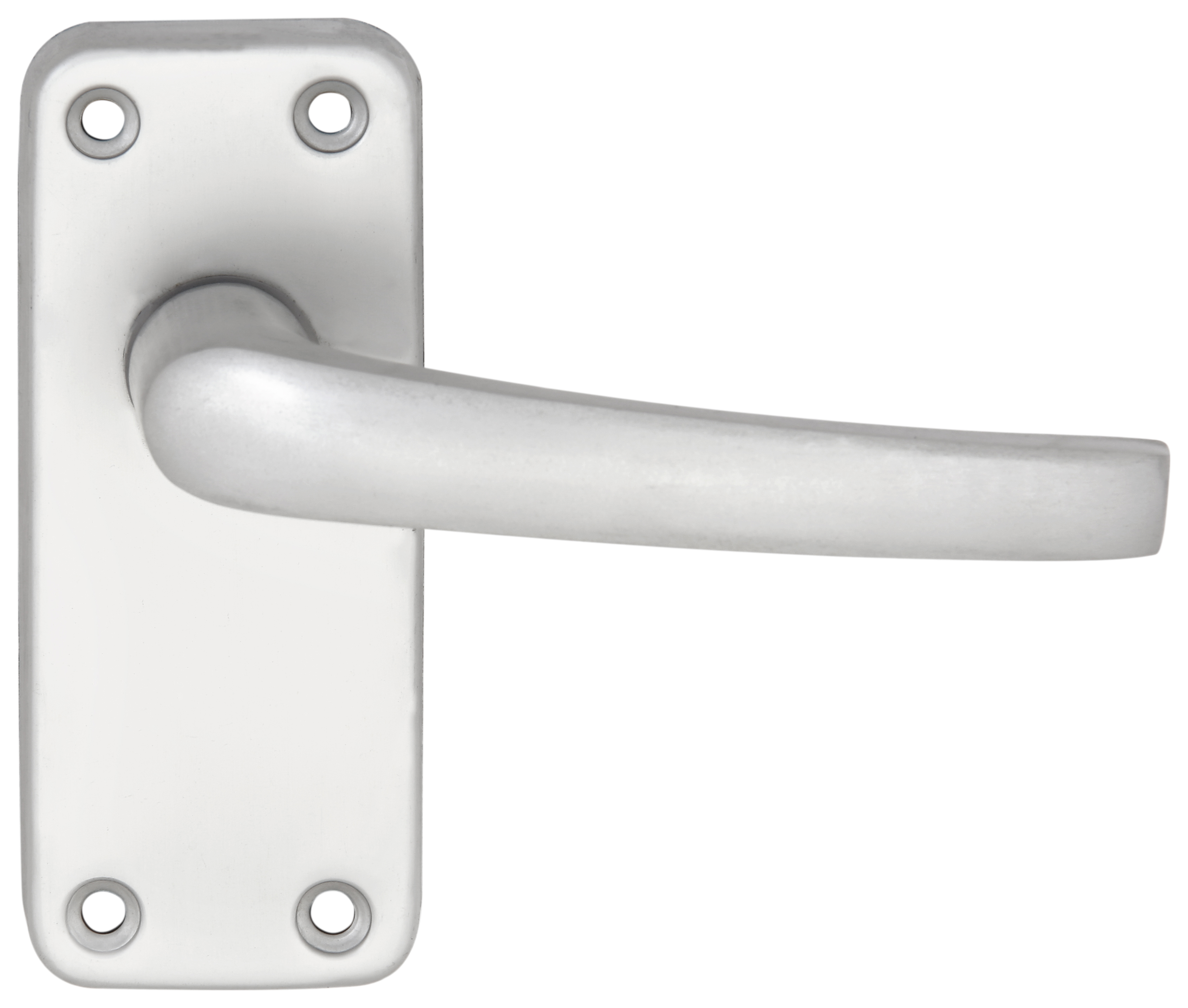 Contract Satin Aluminium Latch Door Handle - 3 Pairs