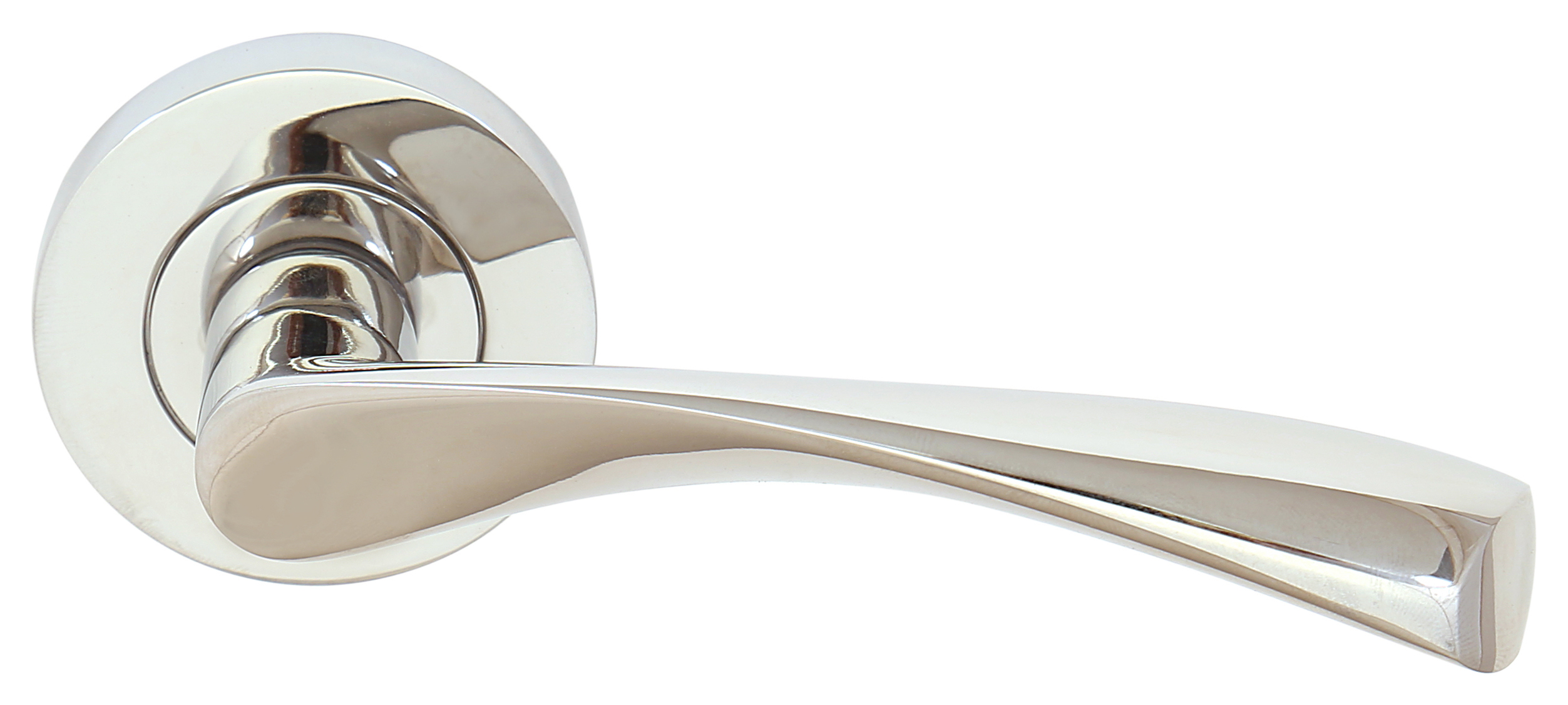 Eden Chrome Round Rose Door Handle - 1 Pair