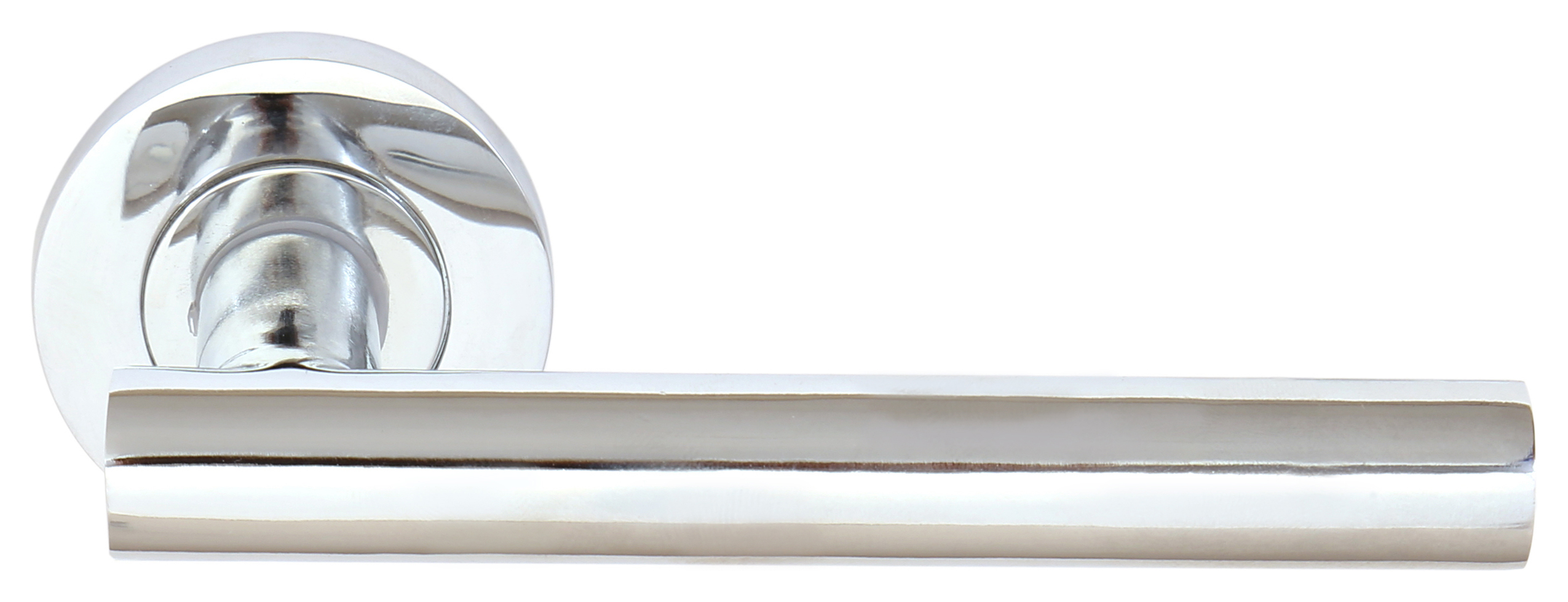 Image of Melbourne Chrome Round Rose Door Handle - 1 Pair