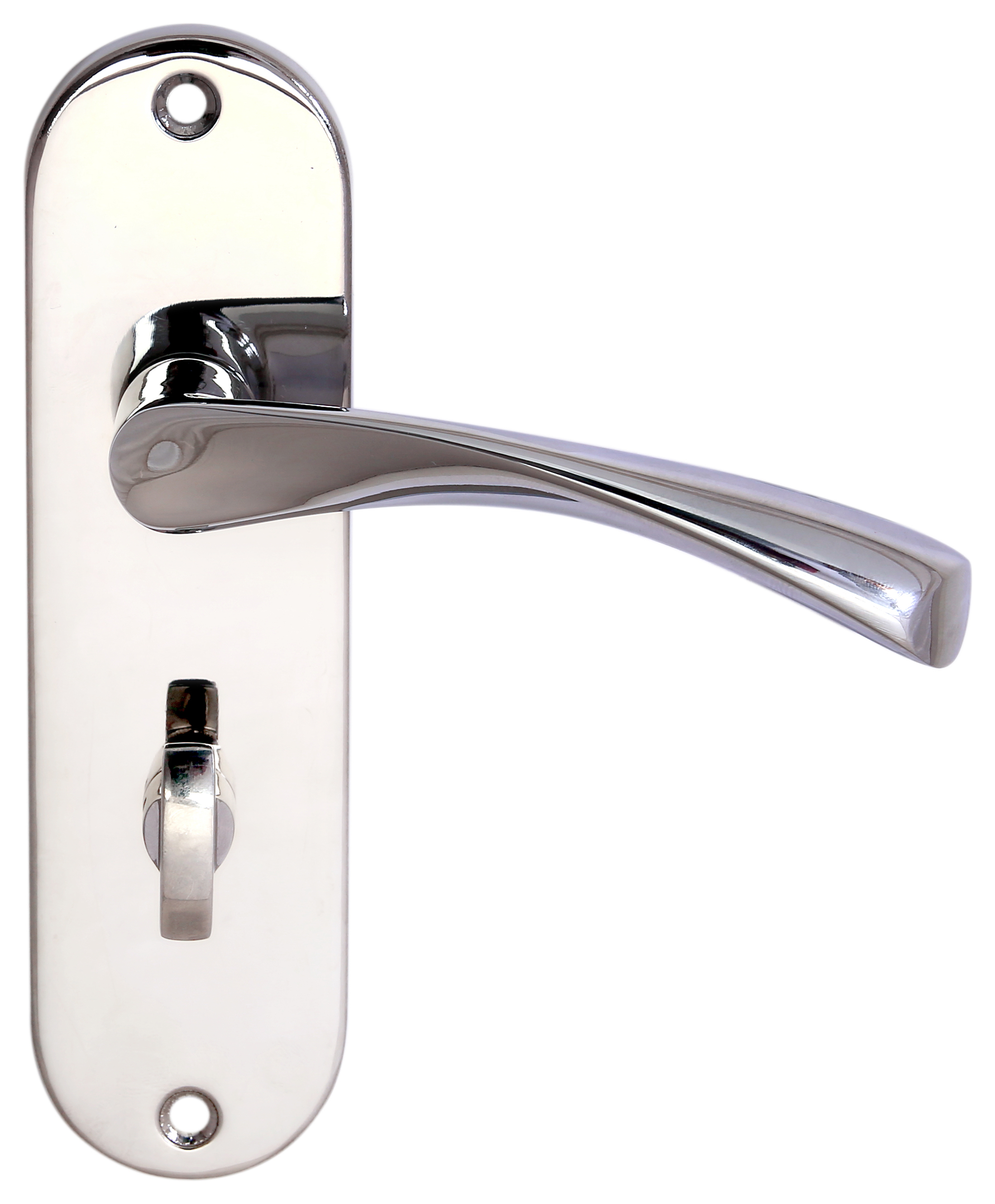 Eden Chrome Bathroom Door Handle - 1 Pair