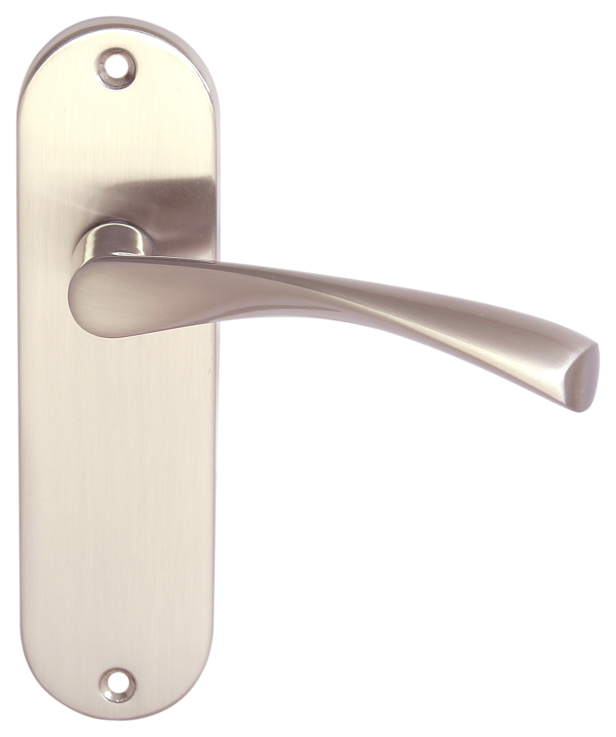 Image of Eden Satin Nickel Latch Door Handle - 1 Pair