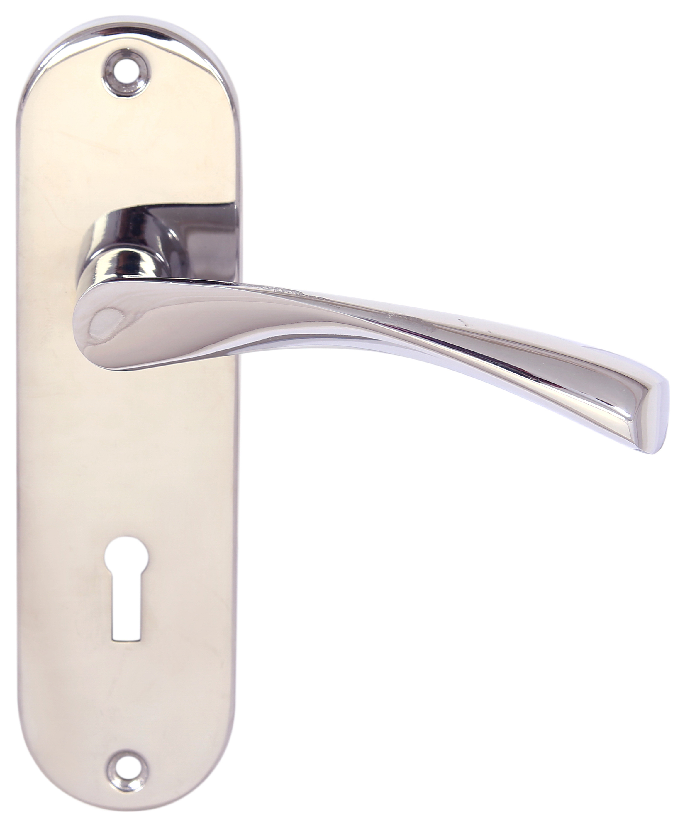 Eden Chrome Lock Door Handle - 1 Pair