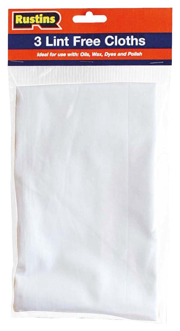 Rustins Lint Free Cloths - 300 x 300mm - Pack of 3