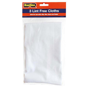 Rustins Lint Free Cloths - 300 x 300mm - Pack of 3