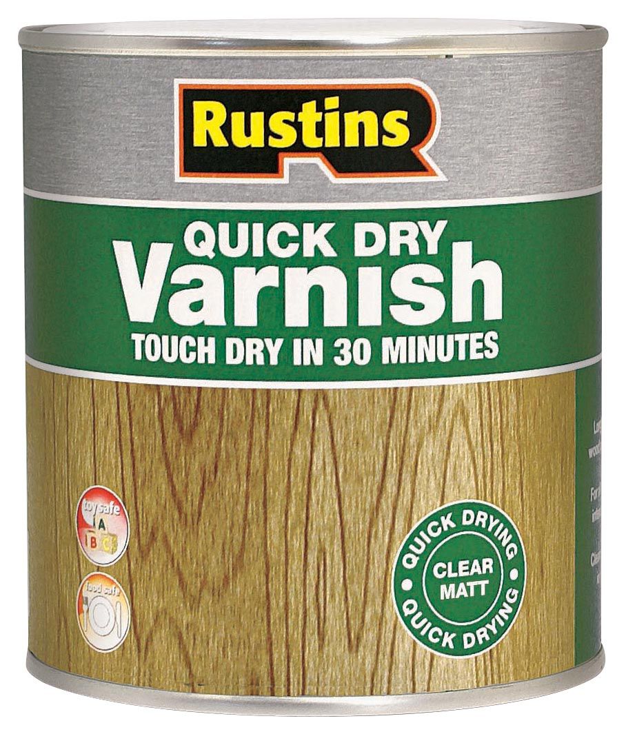 Rustins Quick Dry Varnish - Clear Matt - 1L