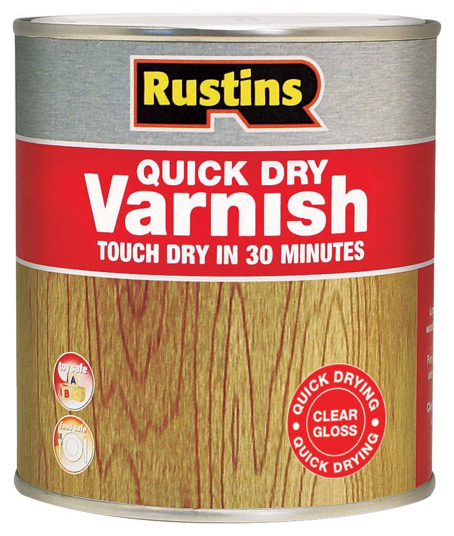 Rustins Quick Dry Gloss Varnish - Clear - 1L