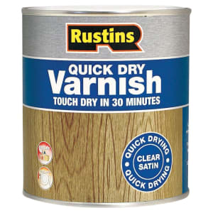 Rustins Quick Dry Varnish - Clear Satin - 1L