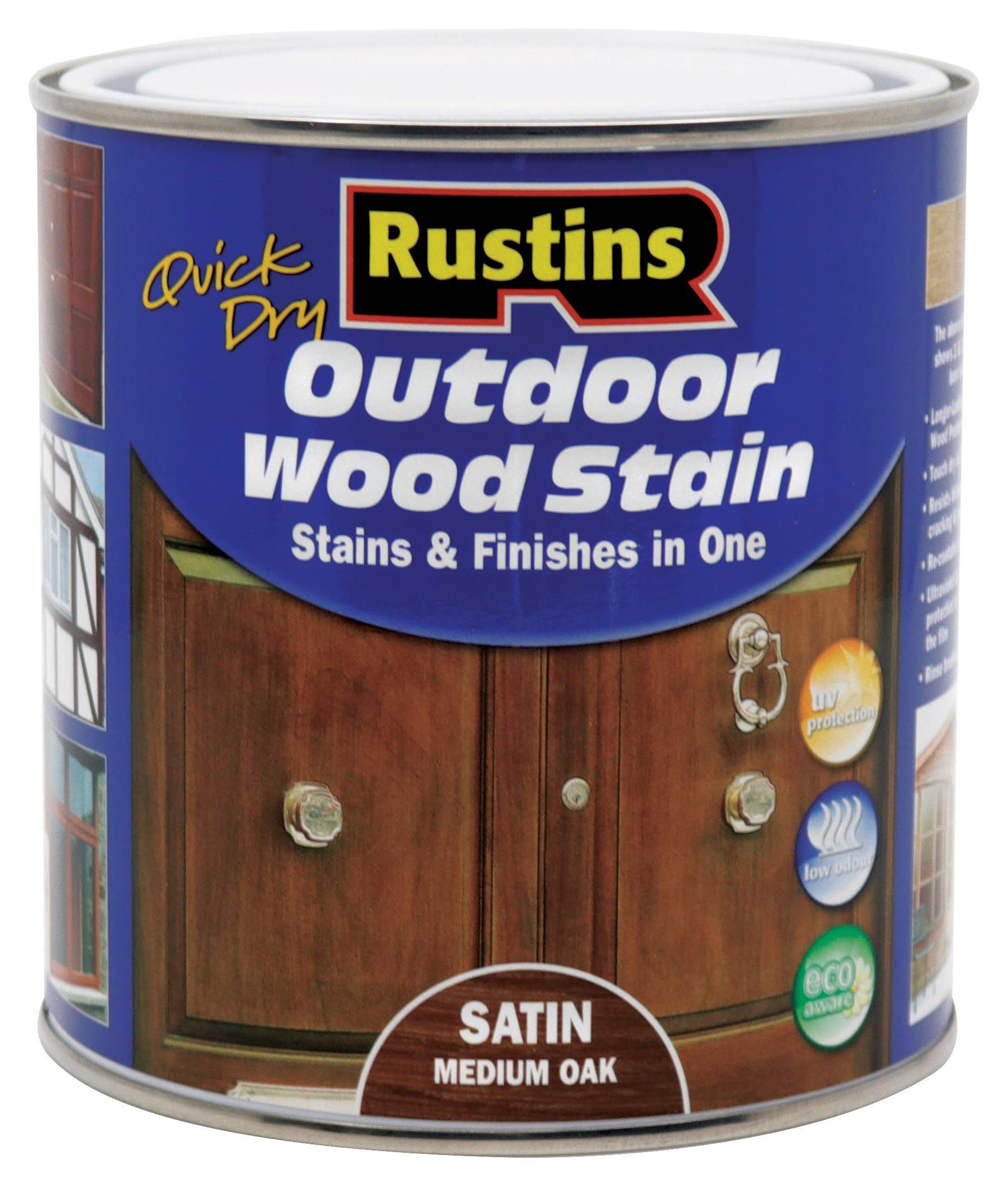 Rustins Quick Dry Woodstain - Medium Oak - 1L