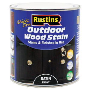 Rustins Quick Dry Woodstain - Ebony - 1L