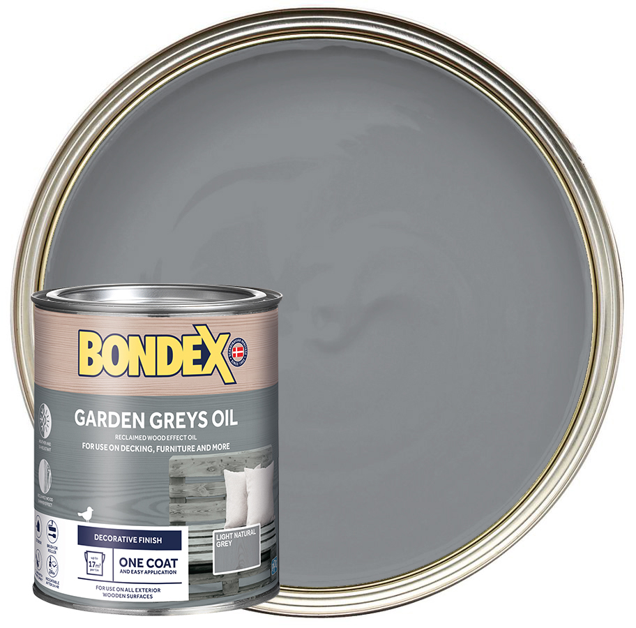 Image of Bondex Garden Greys Furniture Oil - Light Natural Grey - 0.75L