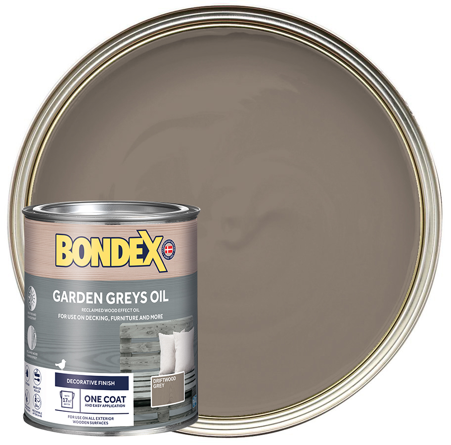 Image of Bondex Garden Greys Furniture Oil - Driftwood Grey - 0.75L