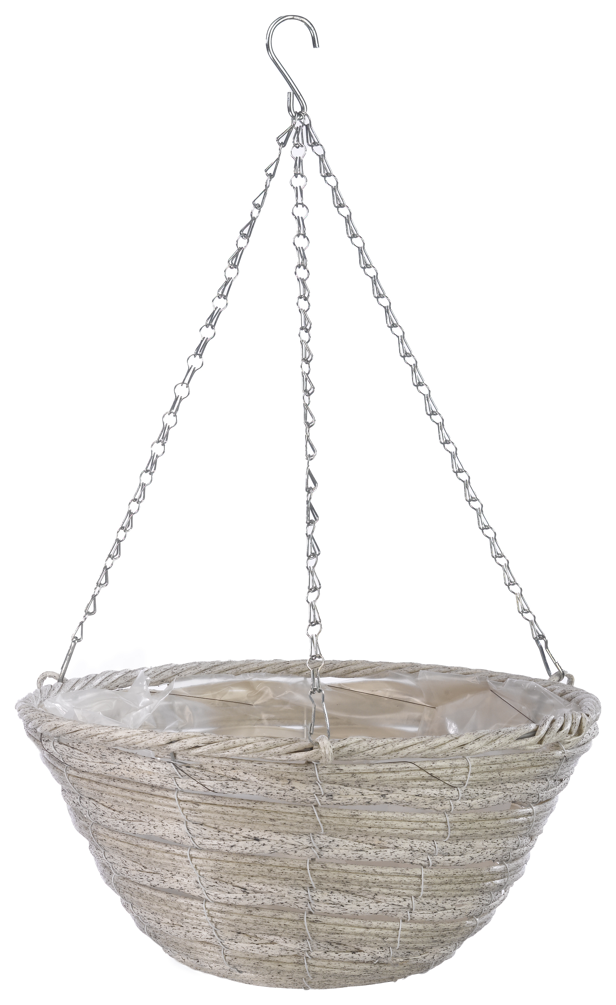 Image of Smart Garden Monza Faux Rattan Hanging Basket - 14inch