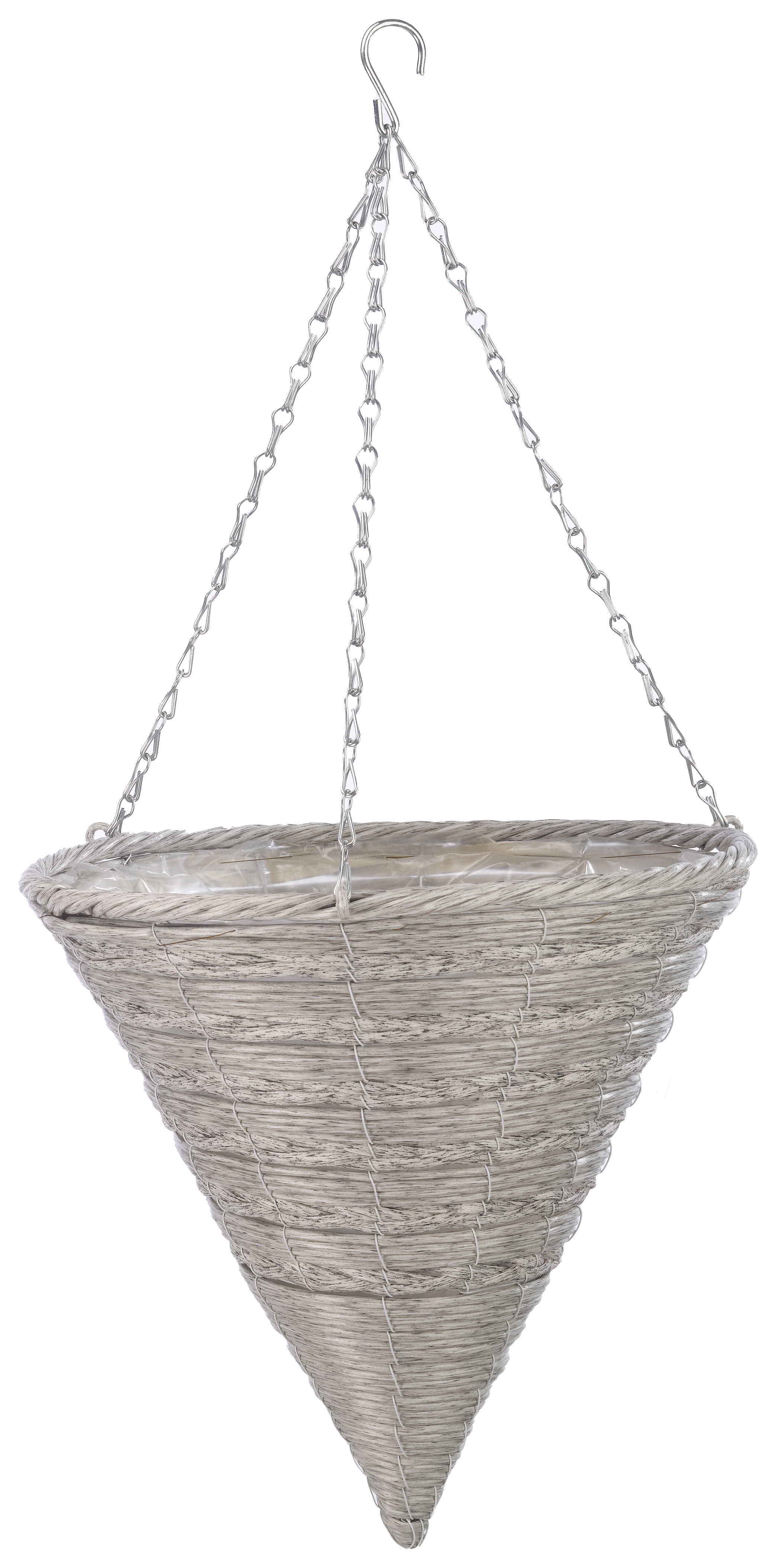 Image of Smart Garden Monza Faux Rattan Hanging Cone - 14inch