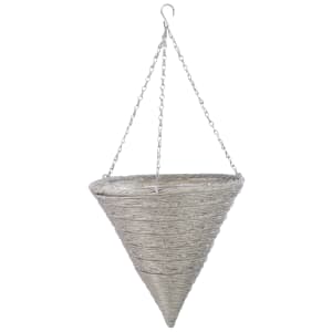 Monza Faux Rattan Hanging Cone - 14inch