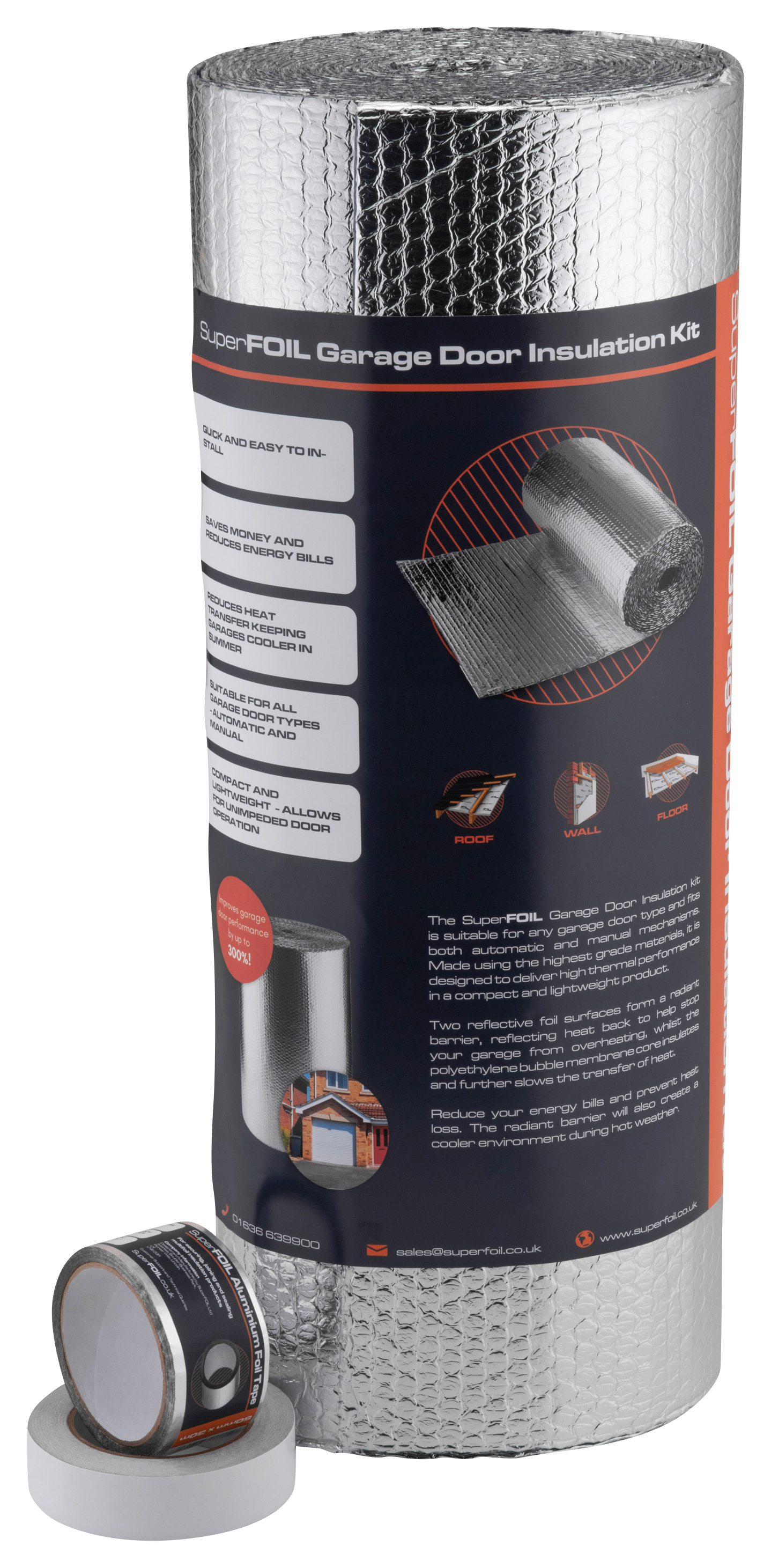 SuperFOIL Garage Door Insulation Kit - 600mm x 10m