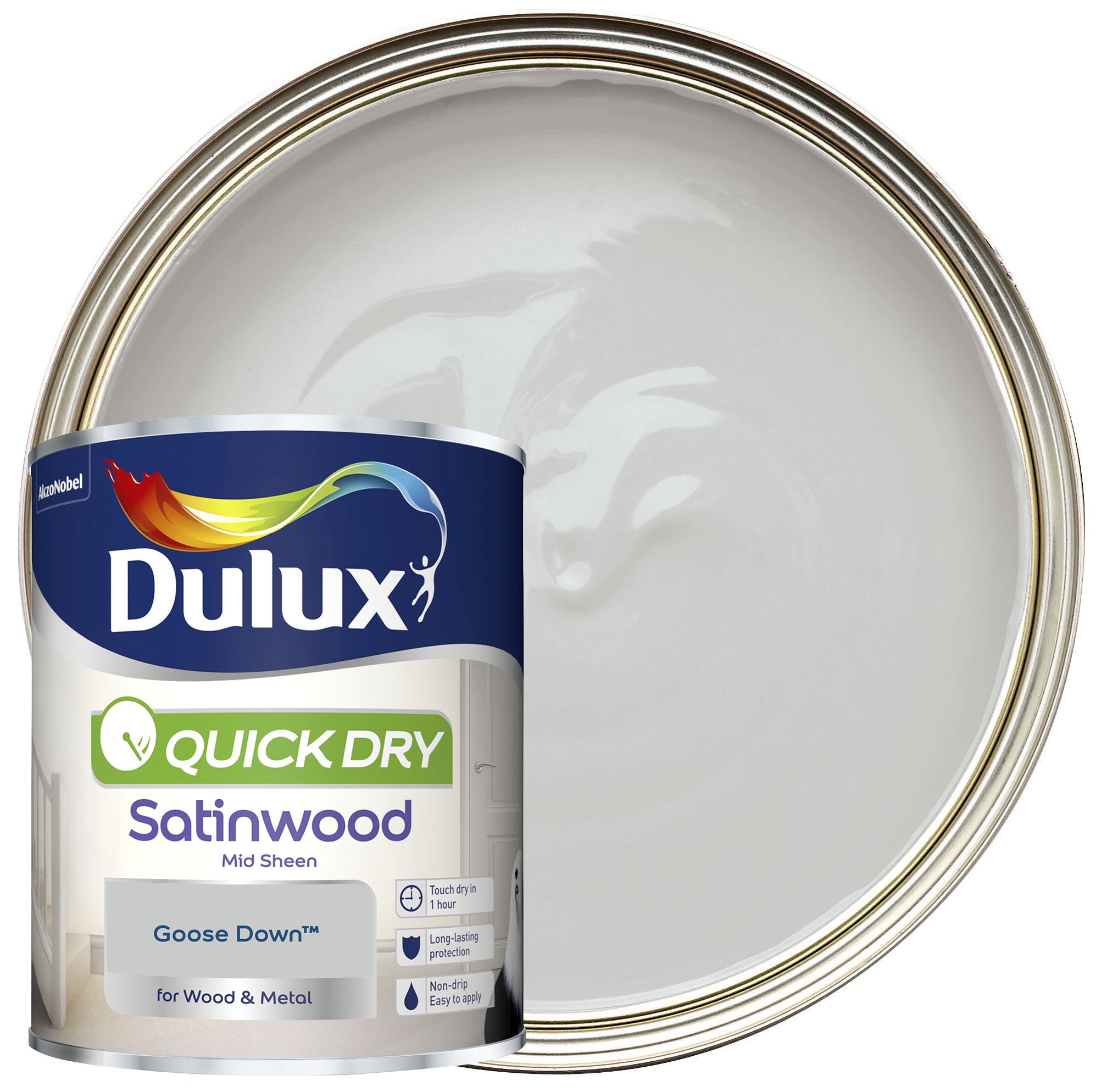 Dulux Quick Drying Satinwood Paint - Goose Down