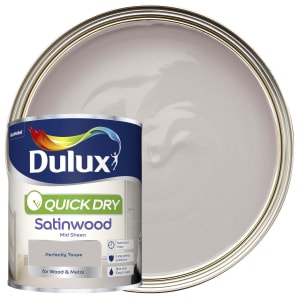 Dulux Quick Drying Satinwood Paint - Perfectly Taupe - 750ml