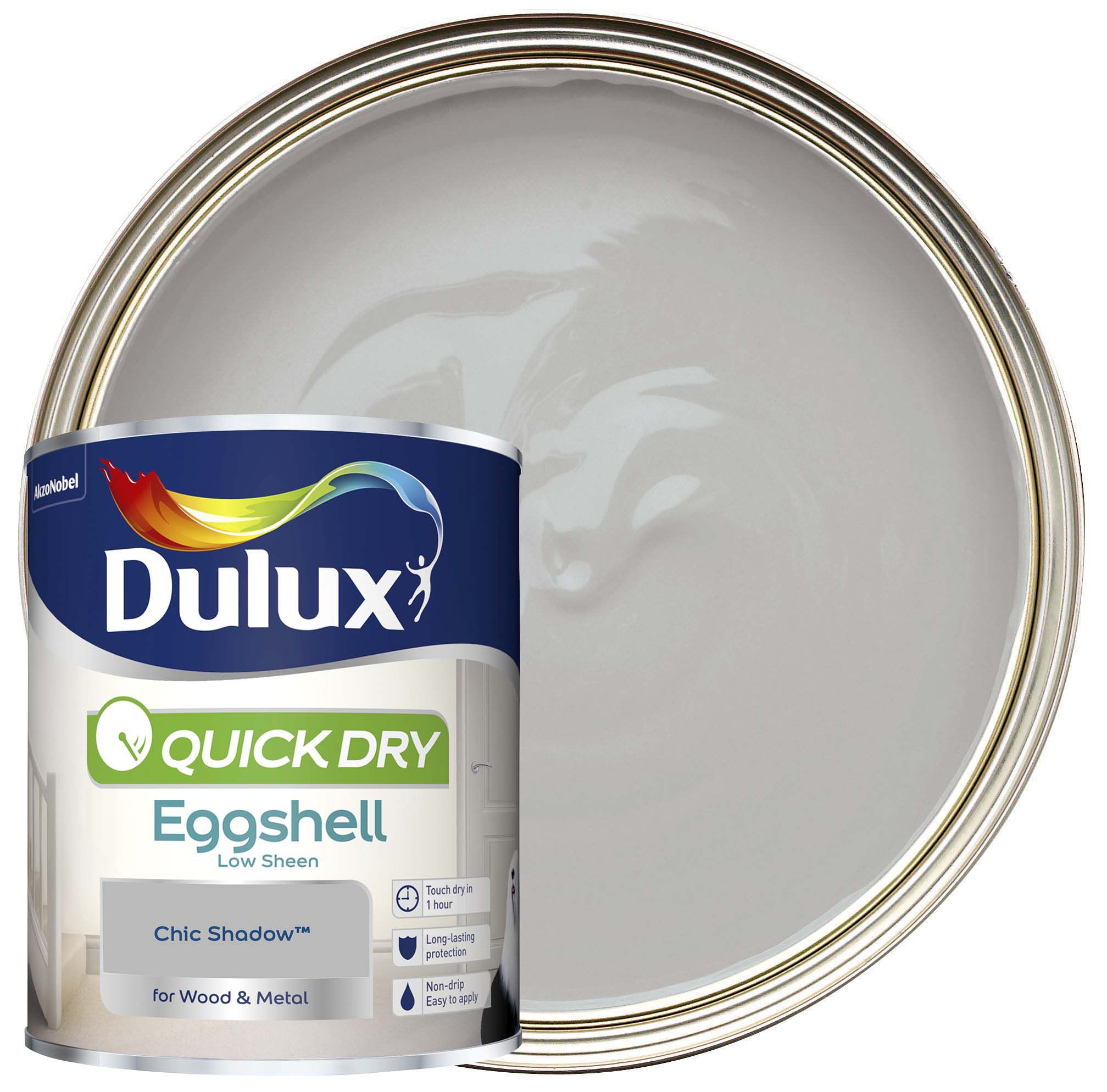Dulux Quick Drying Eggshell Paint - Chic Shadow - 750ml