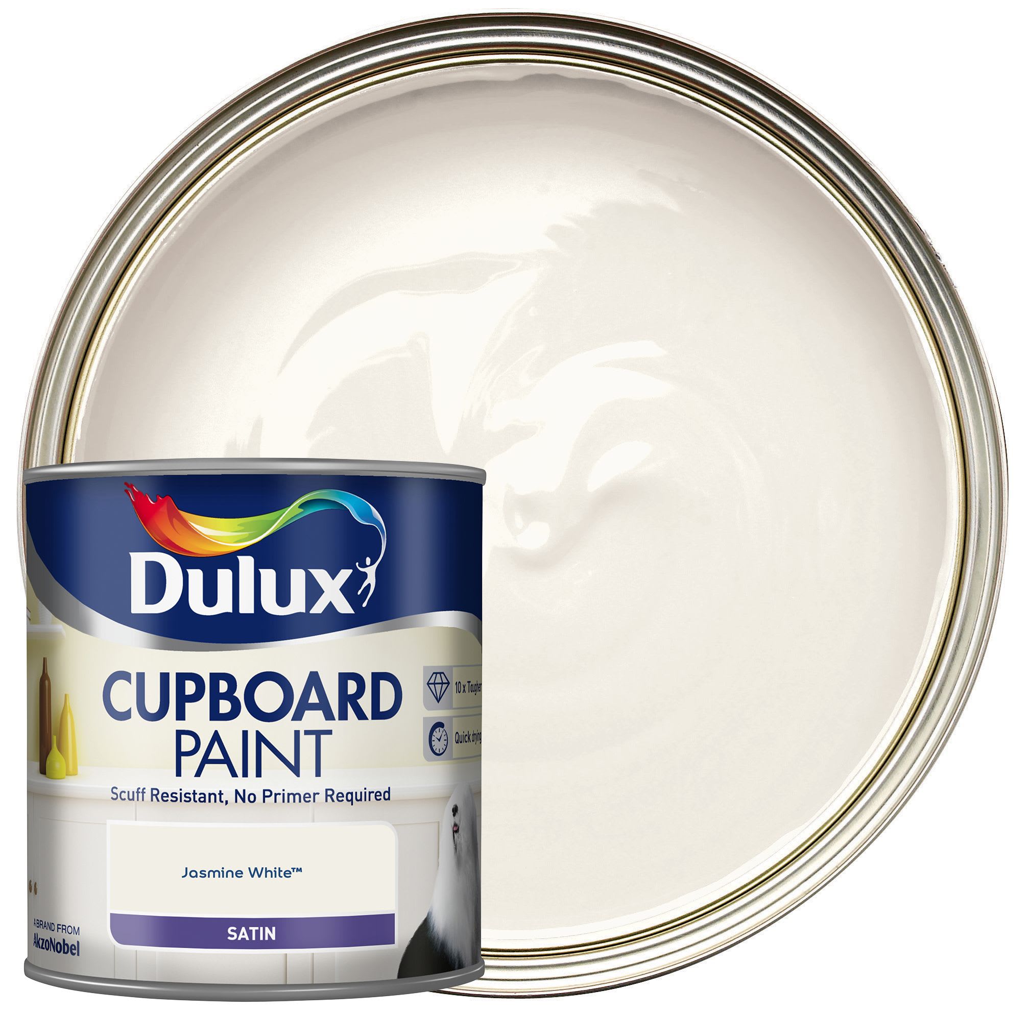 Dulux Cupboard Paint - Jasmine White - 600ml