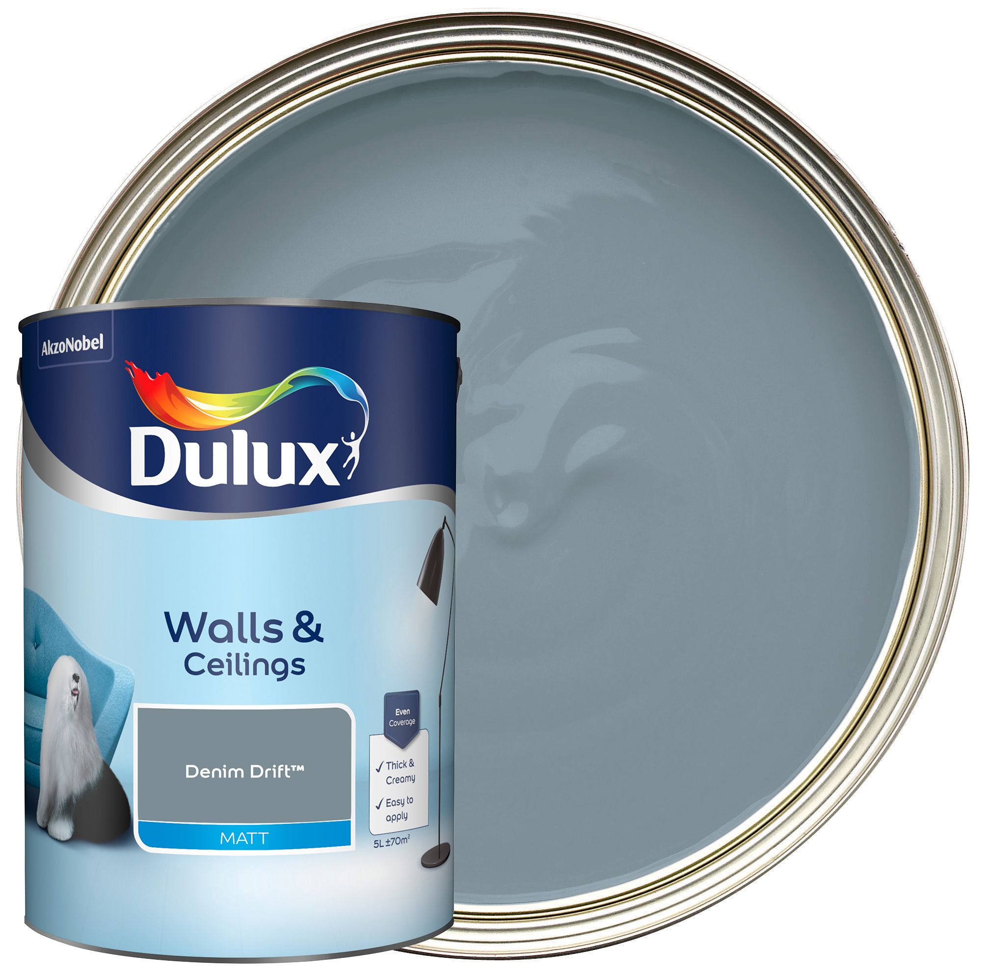 Dulux Matt Emulsion Paint - Denim Drift - 5L