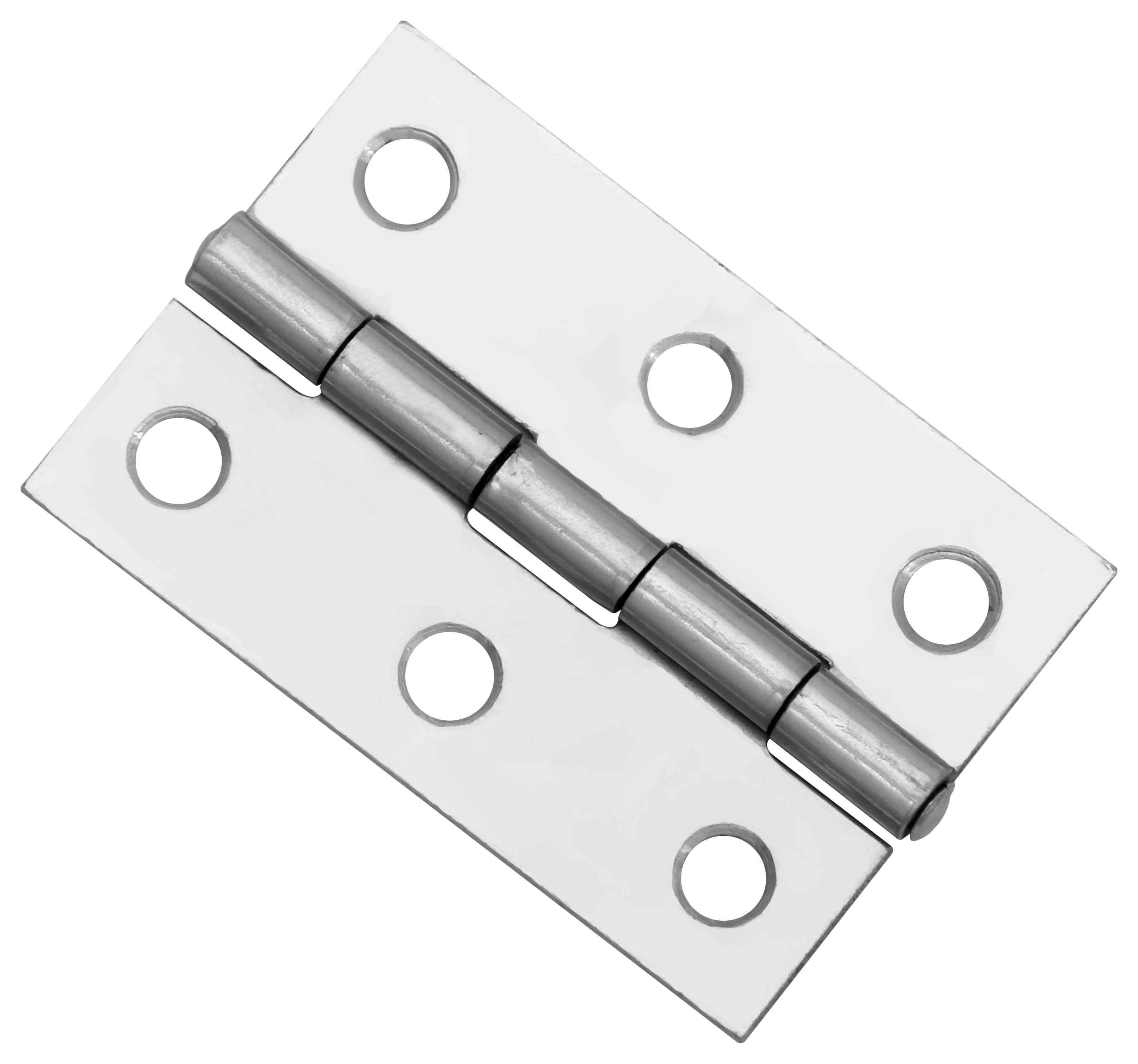 Wickes Pack of 2 Butt Hinges, in Zinc plated, Steel, Size: 63mm