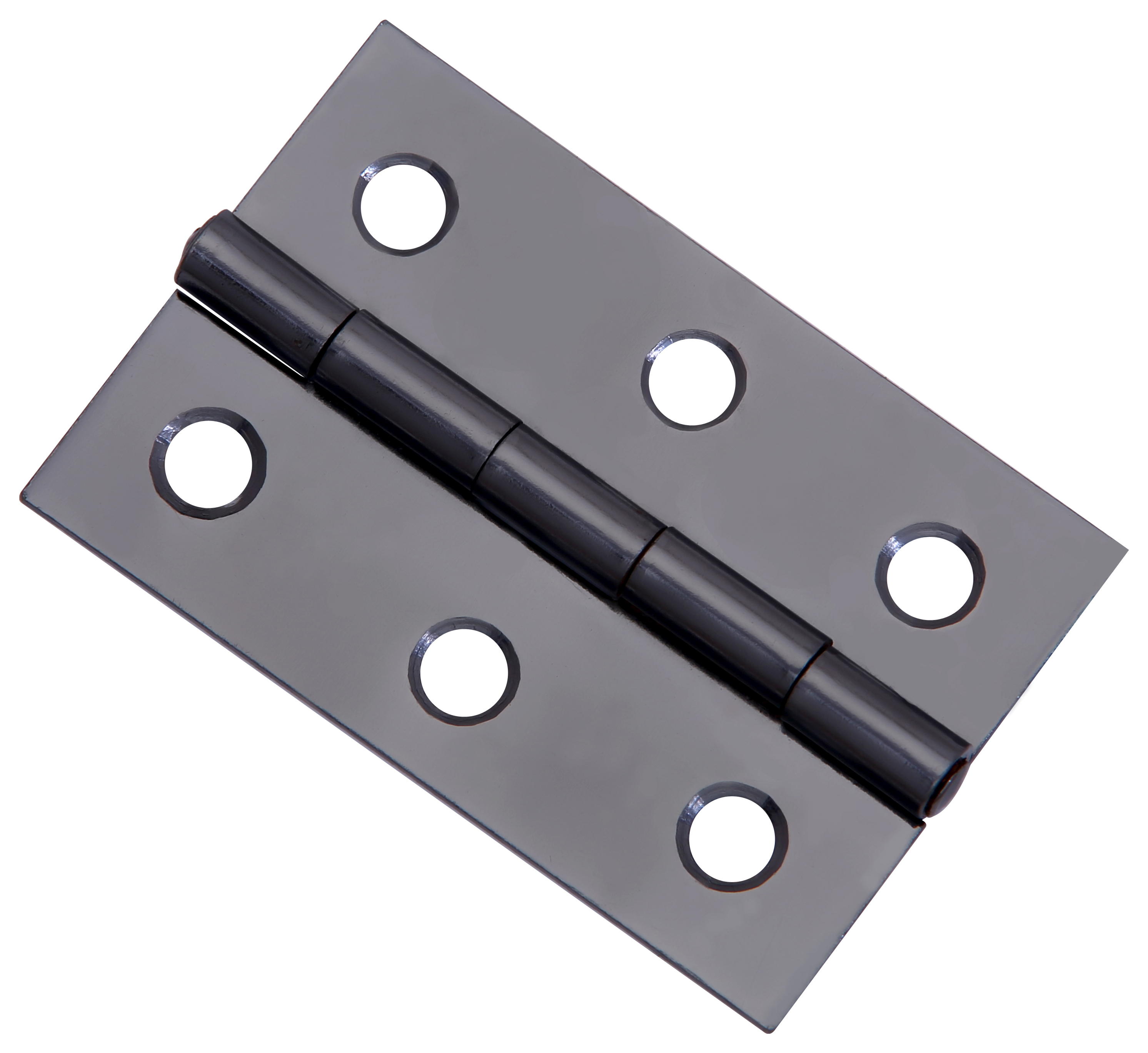 Image of Wickes Pack of 2 Butt Hinges, in Black Nickel, Steel, Size: 76mm