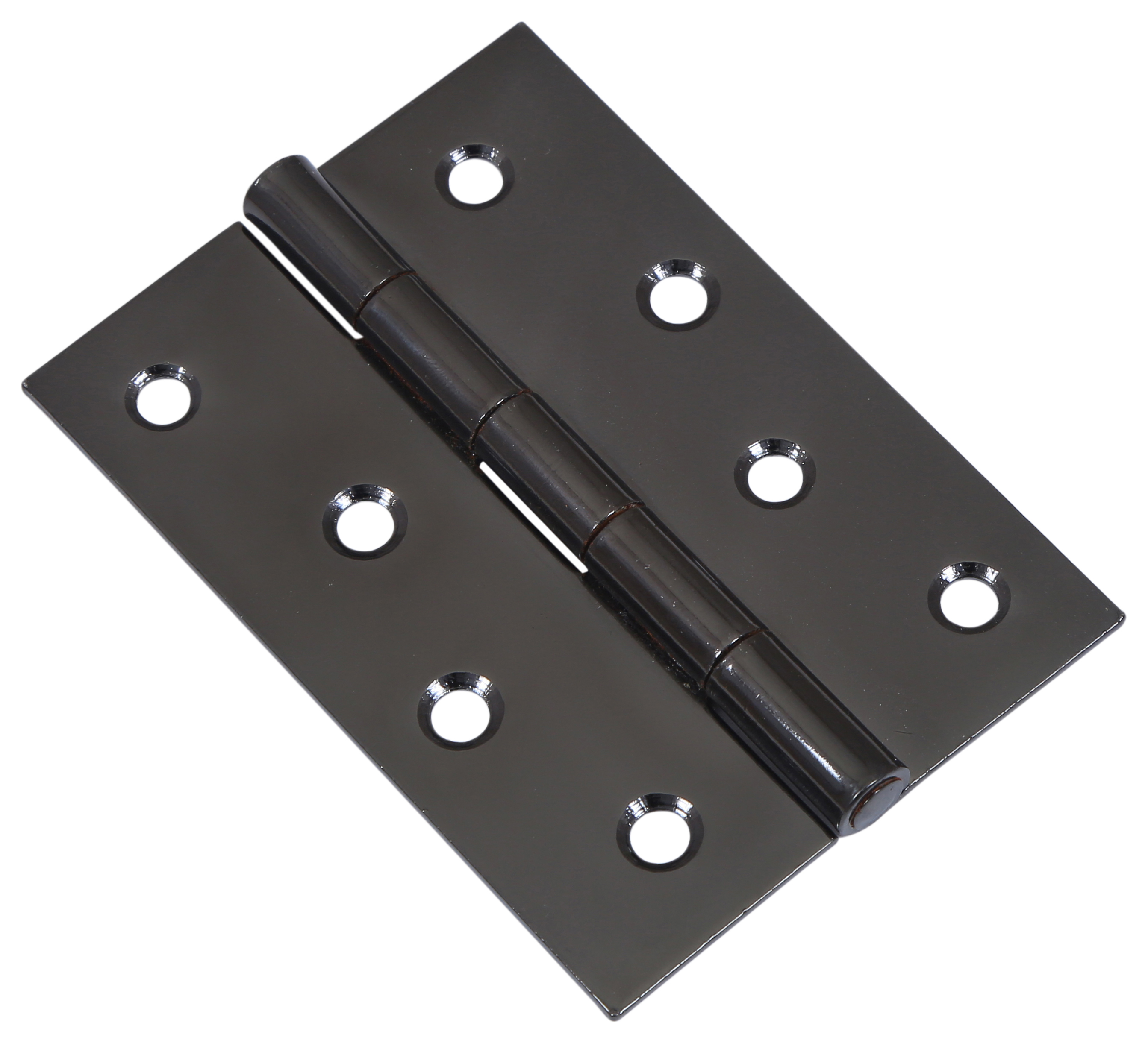 Image of Wickes Pack of 2 Butt Hinges, in Black Nickel, Steel, Size: 102mm