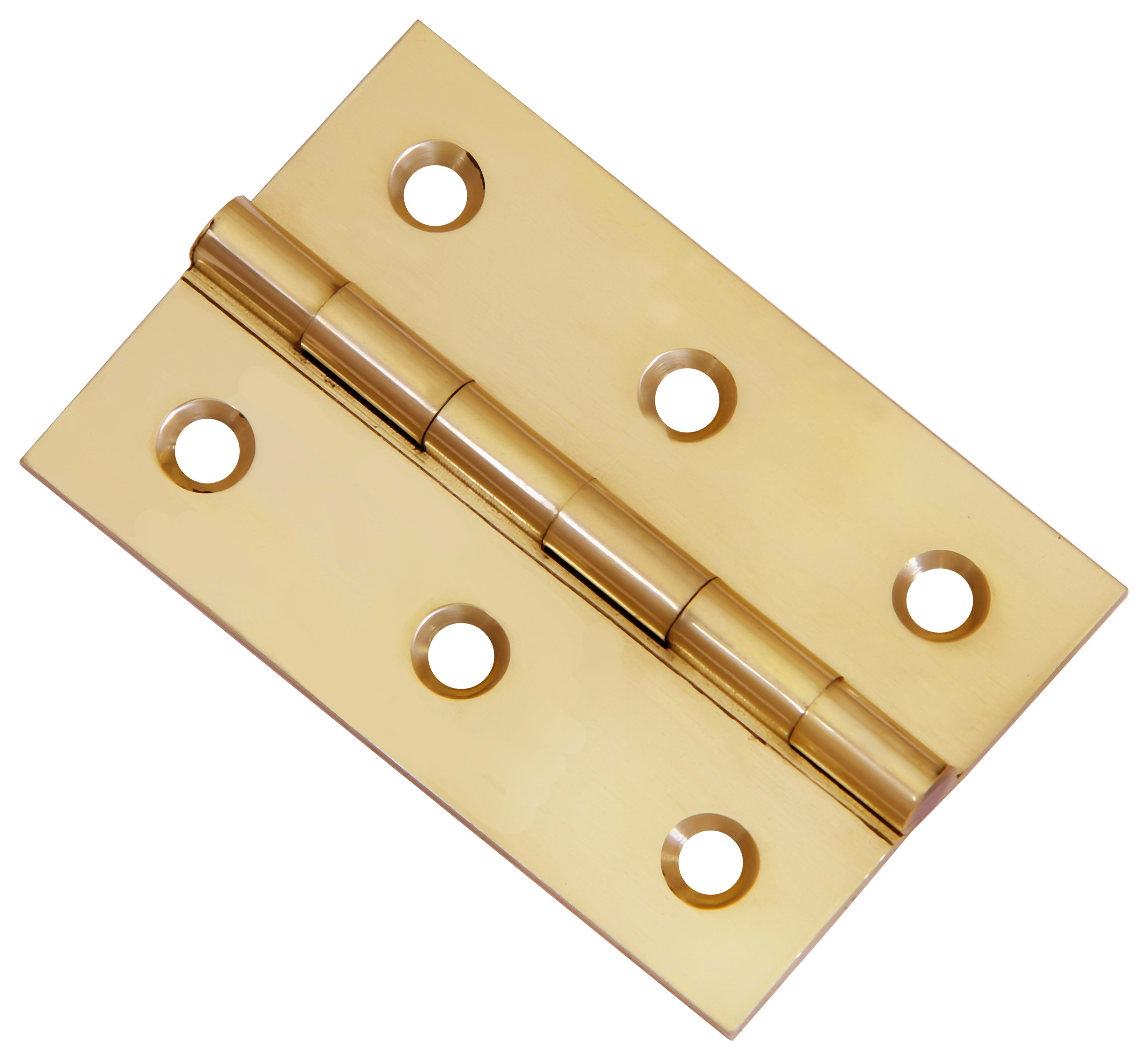 Butt Hinge Solid Brass Polished Brass 76mm -
