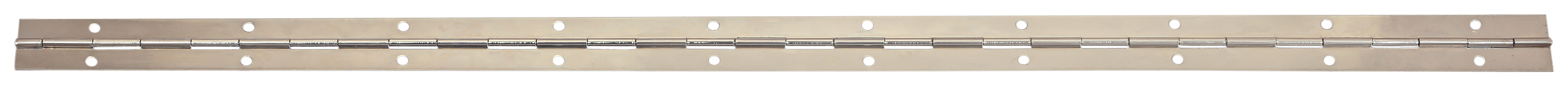 Image of Wickes Piano Hinge, in Satin Nickel, Steel, Size: 600mm