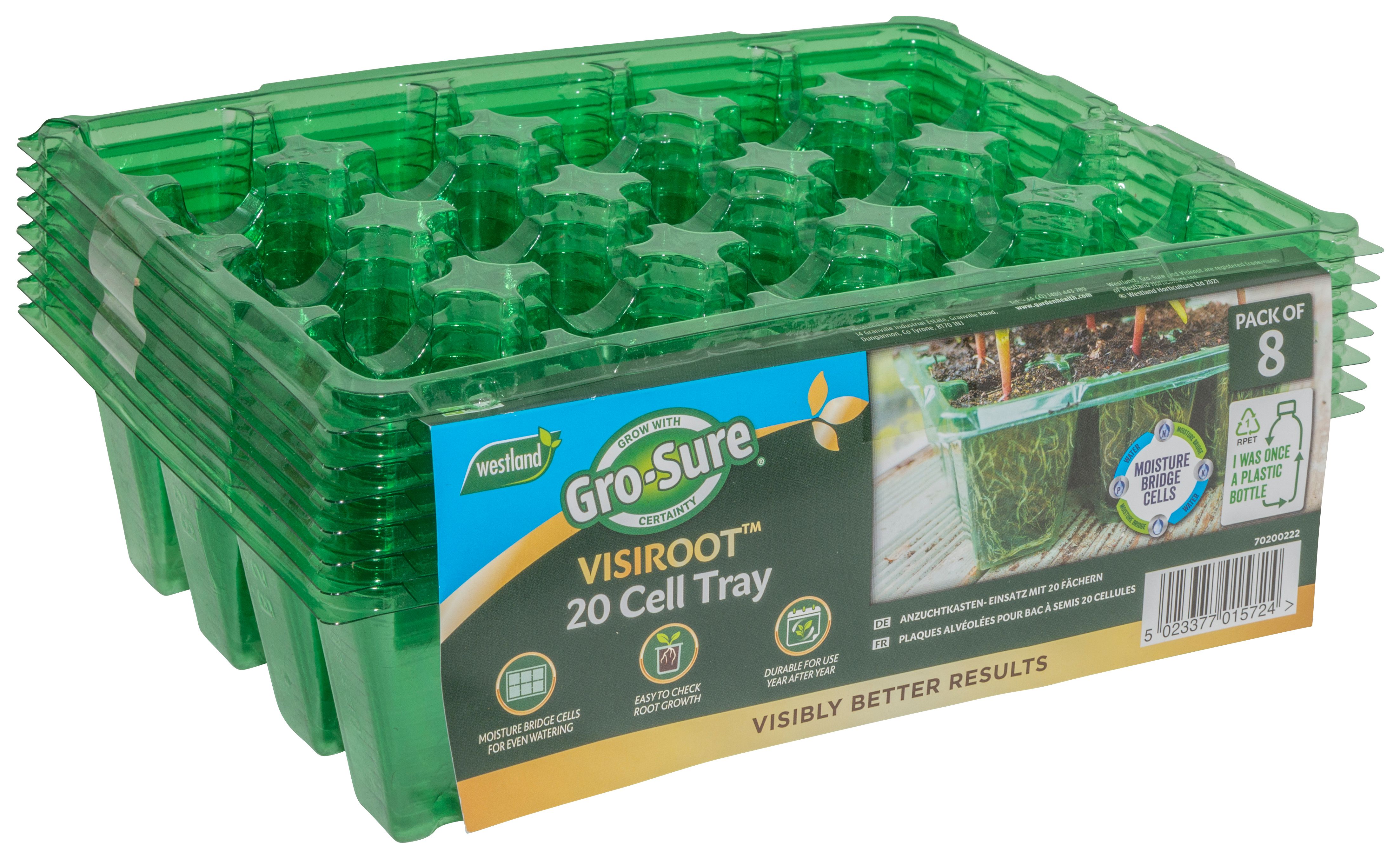Gro-Sure Visiroot 20 Cell Tray - Pack of 8